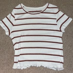 Striped cropped T-shirt